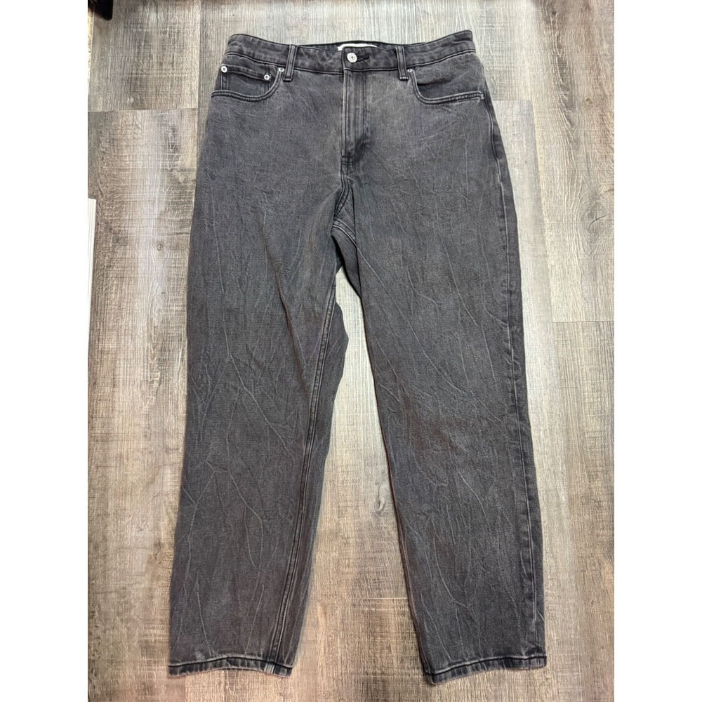 Abercrombie & Fitch Curve Love The Mom High Rise Jeans Washed Black 29/8